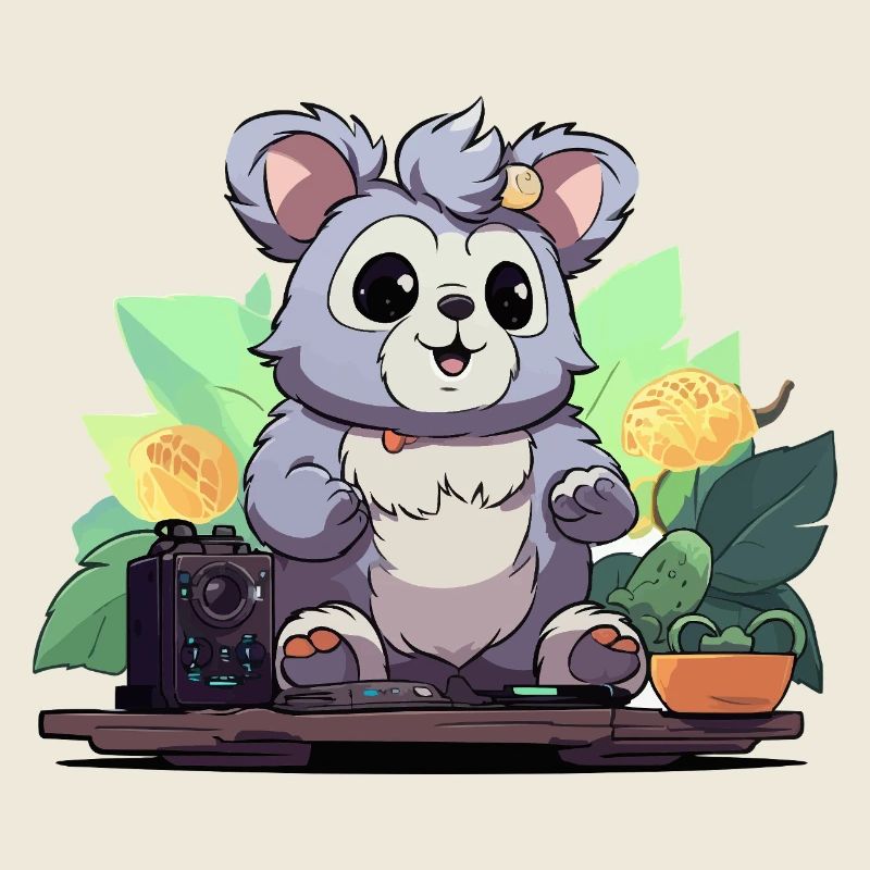 DJ panda câlin dans la jungle