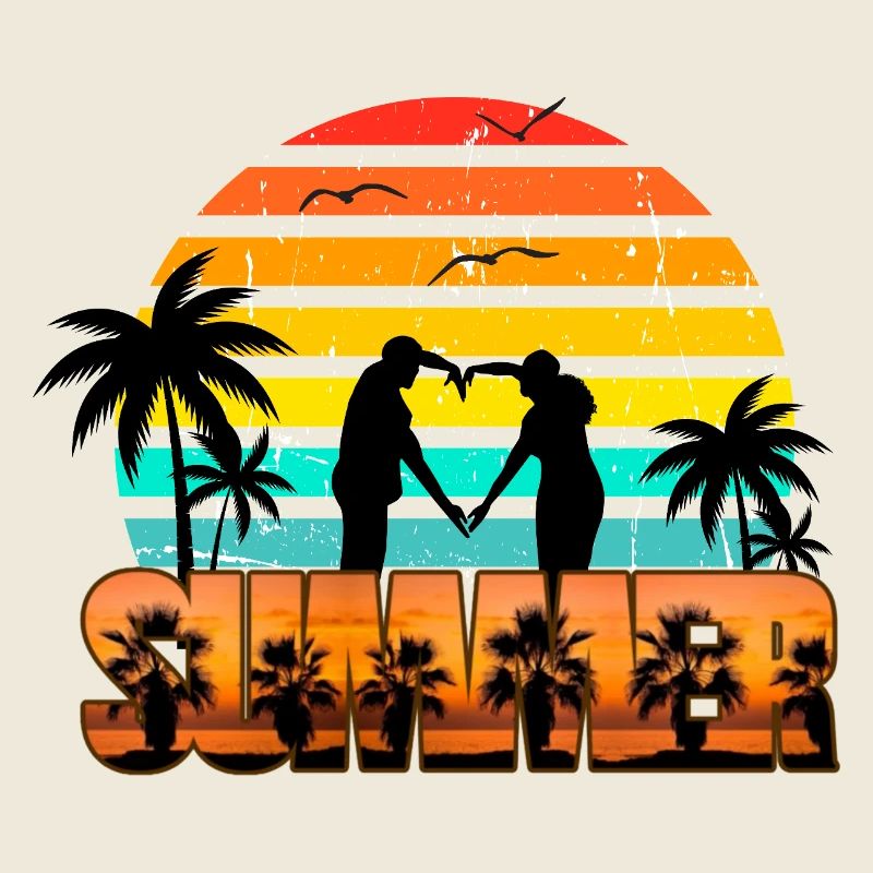 Romantic summer sunset