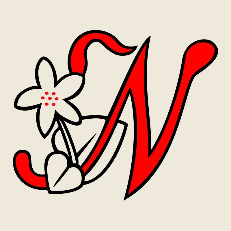 Buchstabe, Initiale, Blume