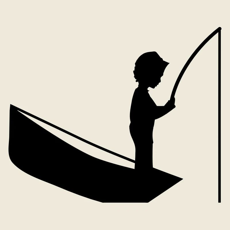 Un garçon avec une pêche