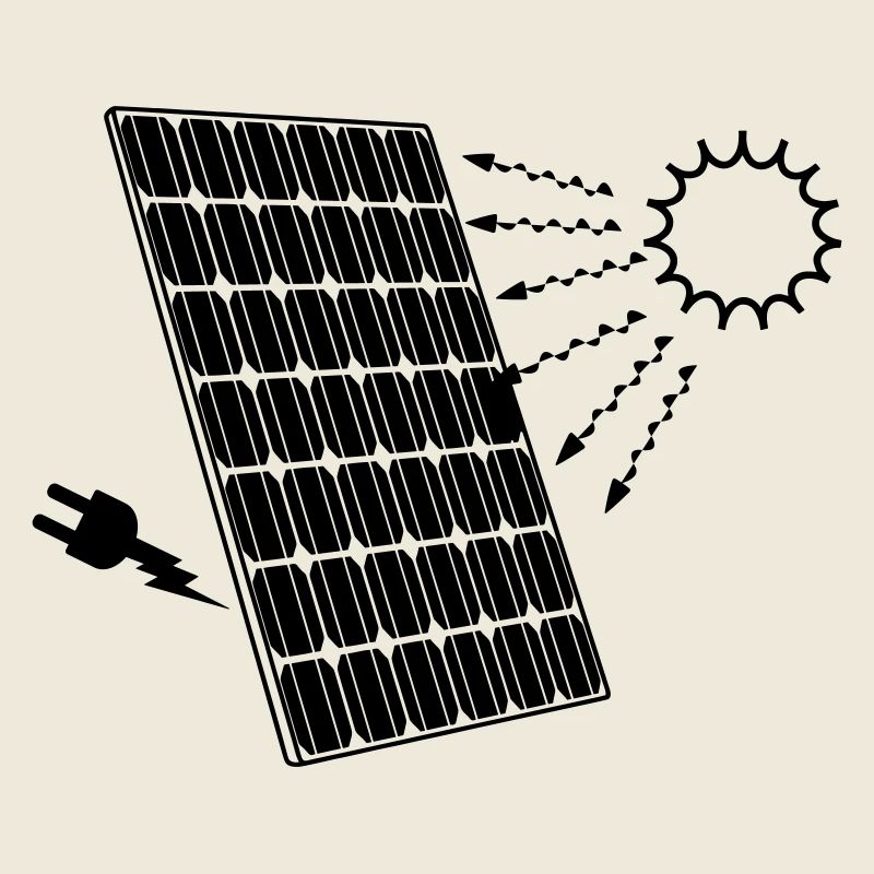 Panneau solaire avec soleil