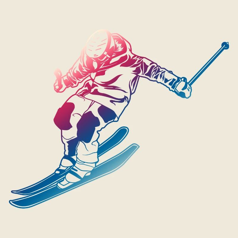 Vintage Skifahrer