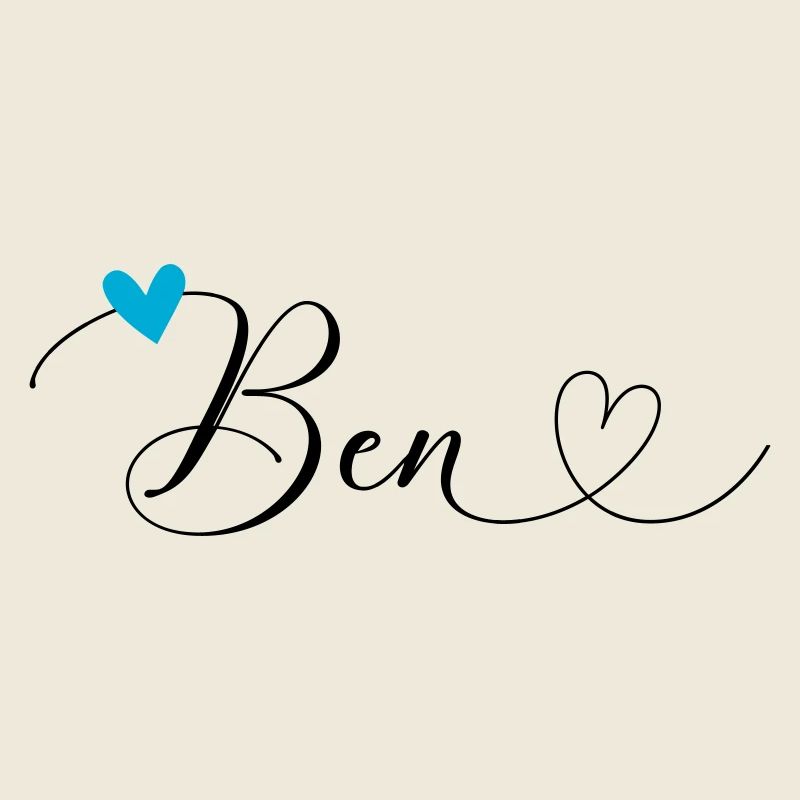 Ben Surname First name Calligraphy Heart