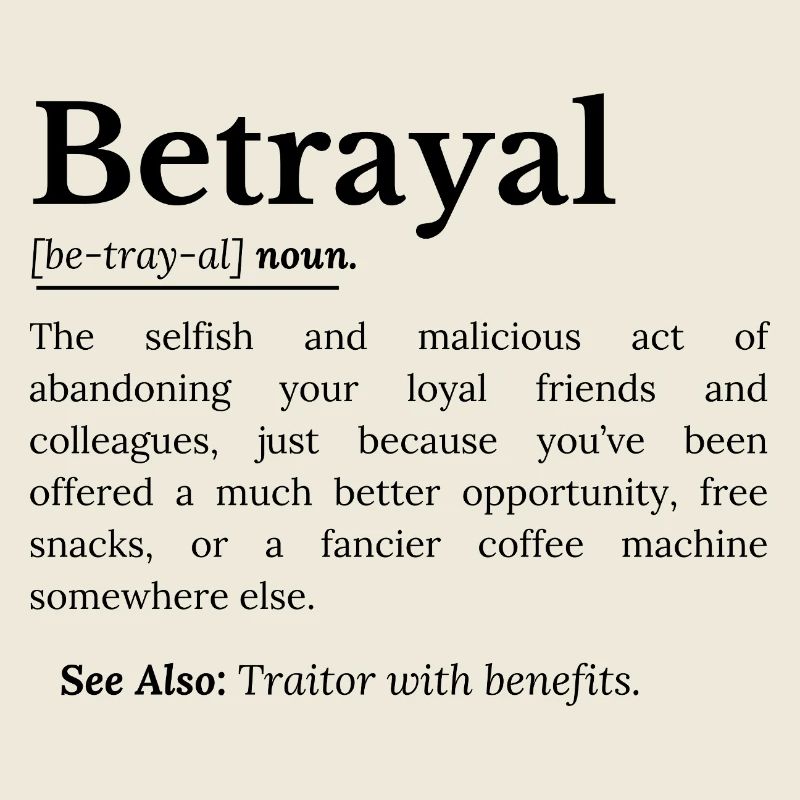Trahison Définition Version Drôle