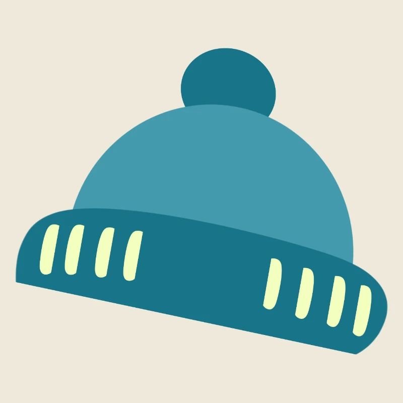 Beanie Blue Accent Pattern