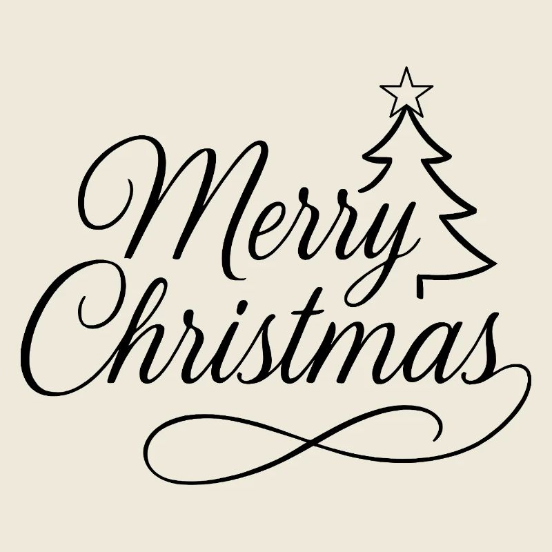 Lettres élégantes et courbes de Joyeux Noël