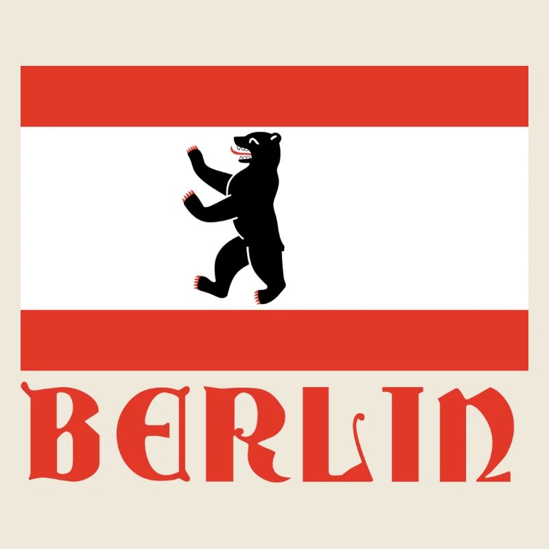 Graphique du drapeau de l’ours de Berlin