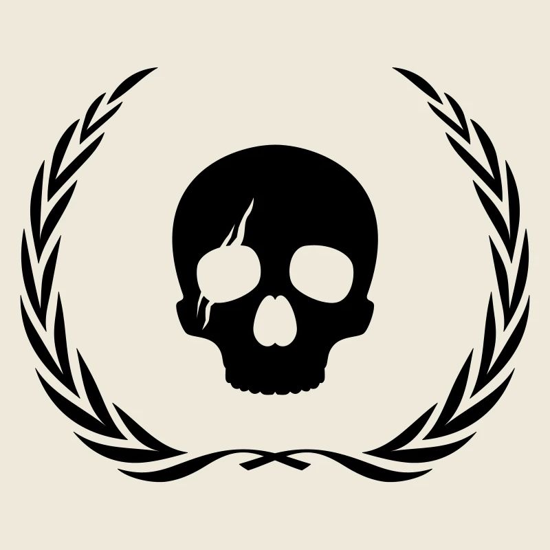 Skelett Totenkopf Kranz