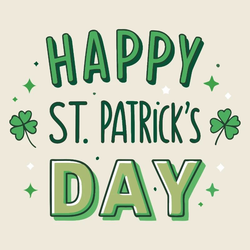 Joyeuse Saint-Patrick Graphisme Vert