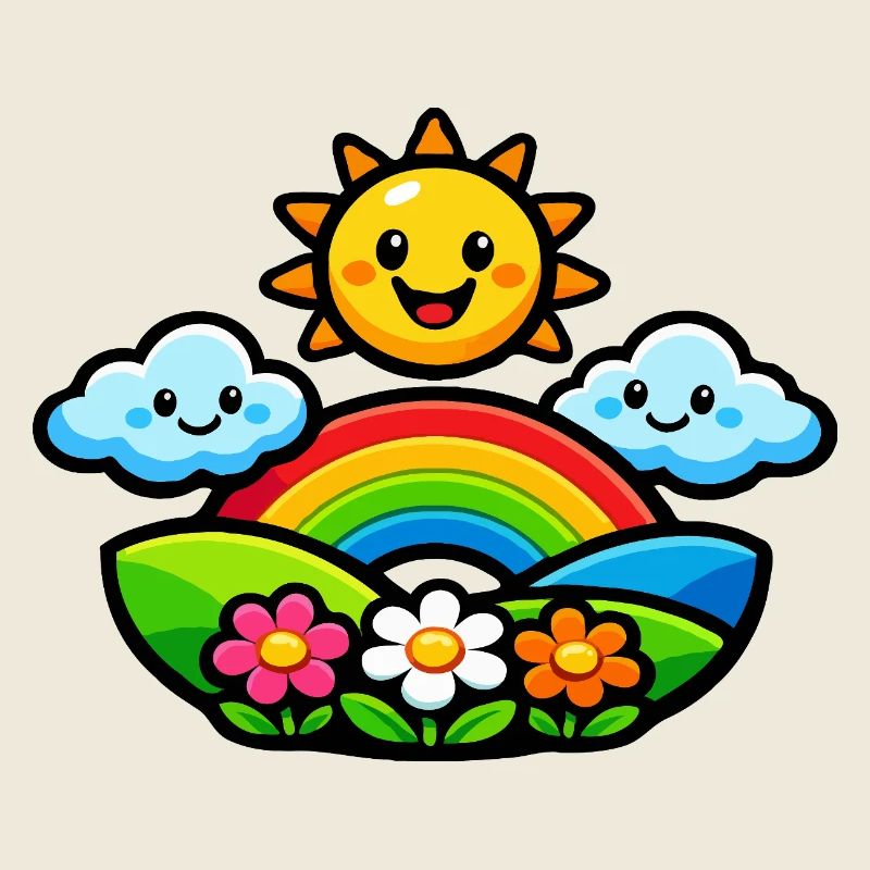 Sonnenregenbogenblumen
