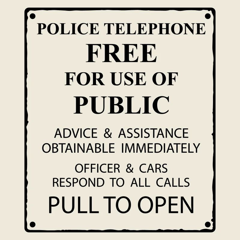 police box text