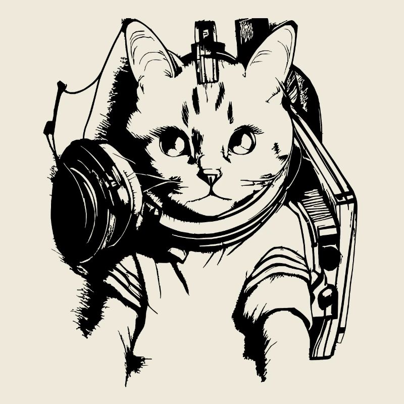 cool cat as DJ