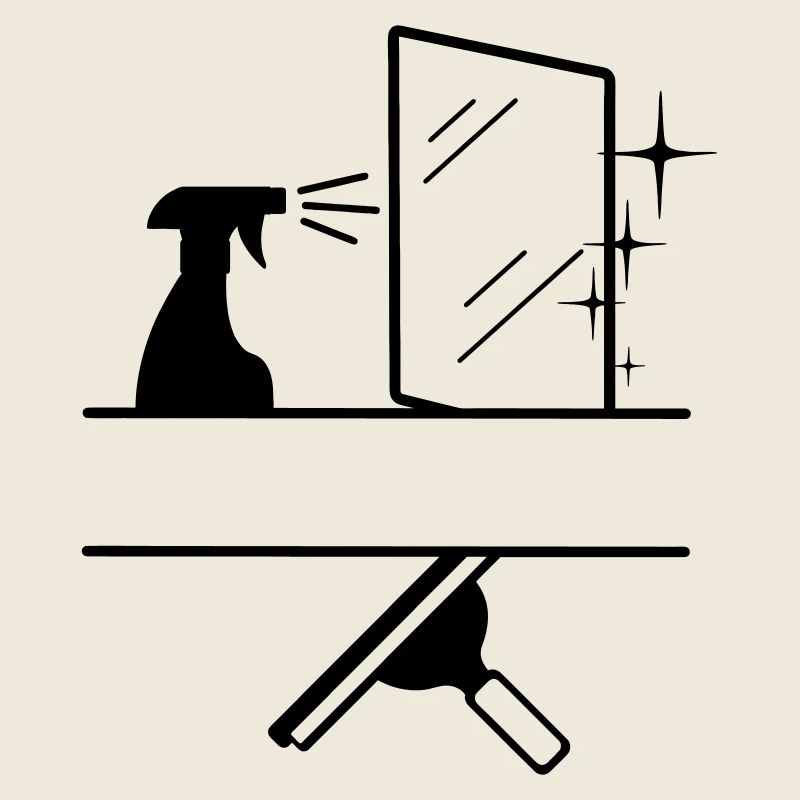 Logo de laveuse de vitres plus propre transparent avec faisceau