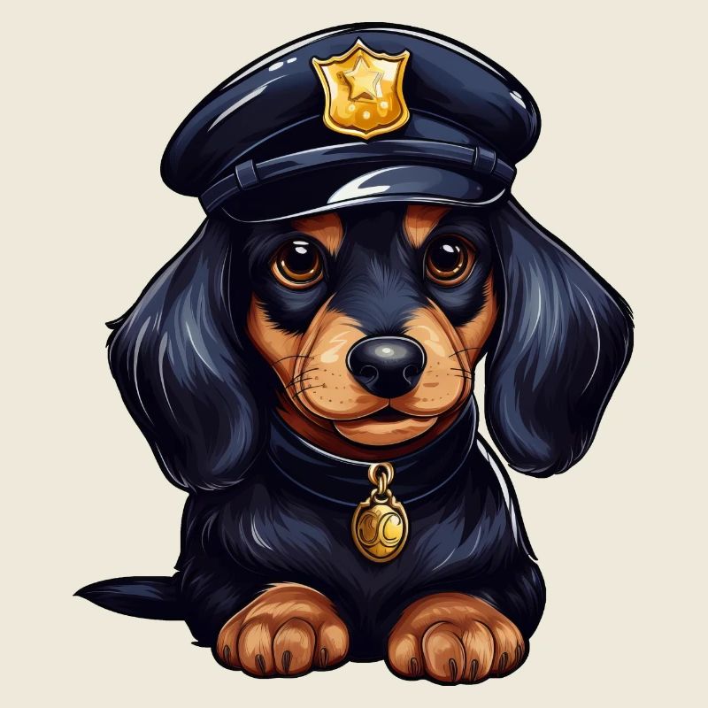 Dachshund Policeman