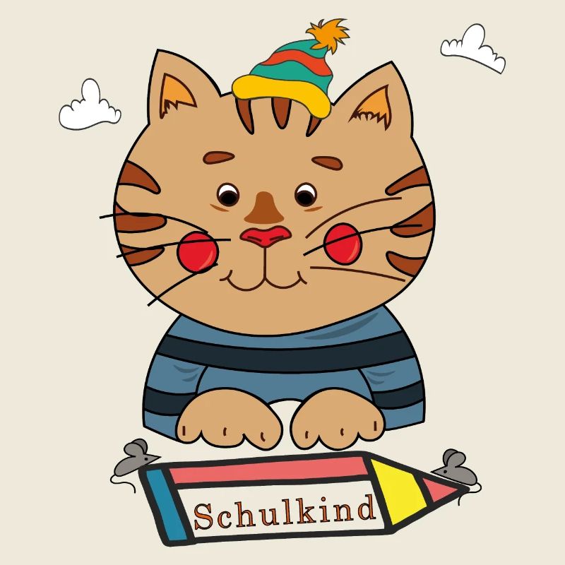 Schulkind Katze
