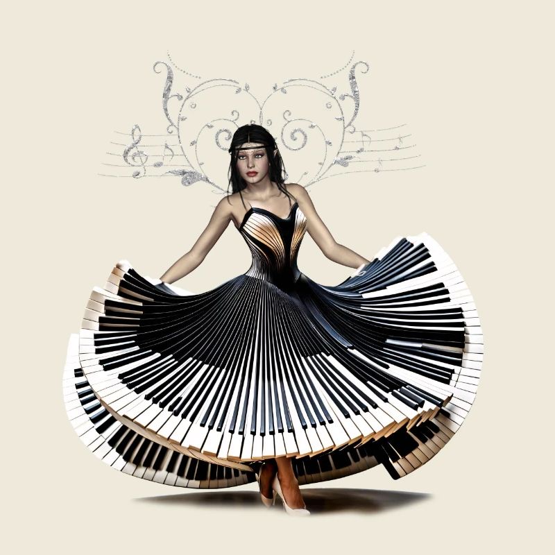 Femme dansant élégamment