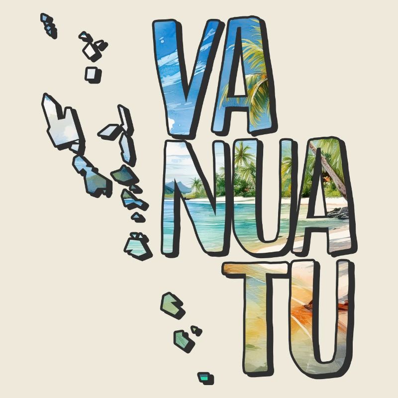 Watercolor Map Vanuatu