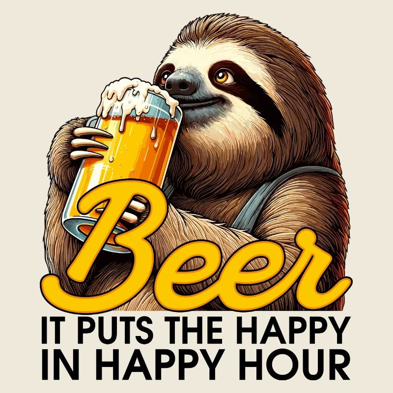 Happy Hour Beer Sloth Gift