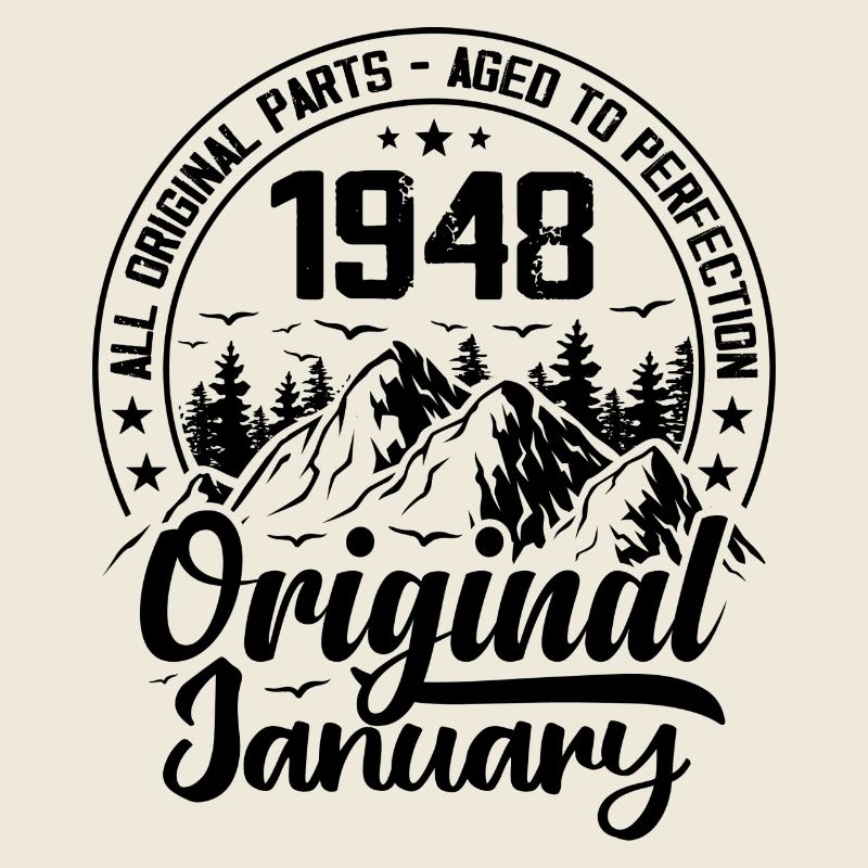 1948 janvier Original 76 Ans cadeau Anniversaire