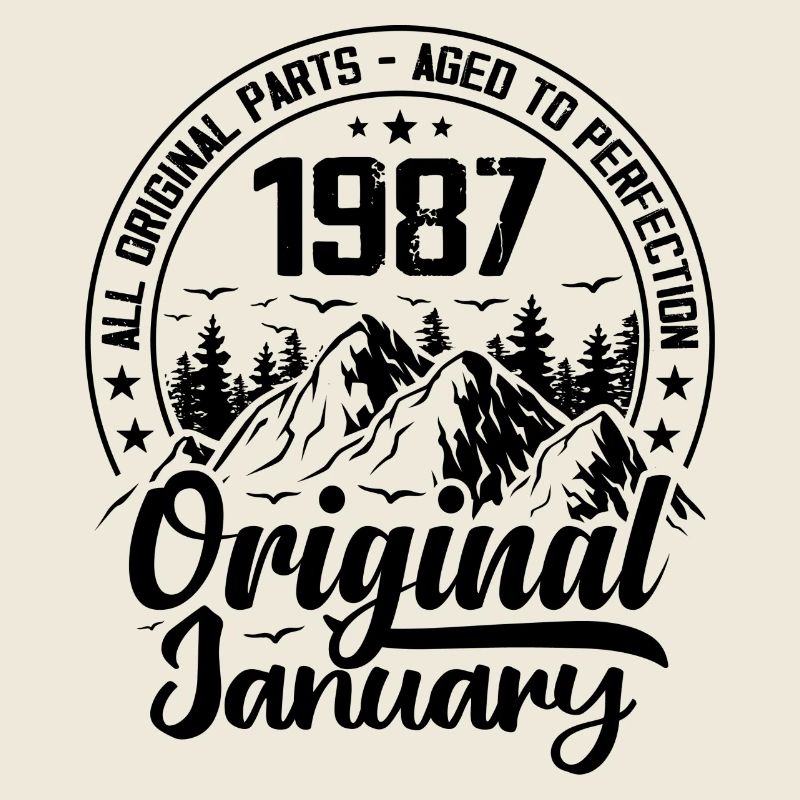 1987 January Original 37 Years Anniversary Gift