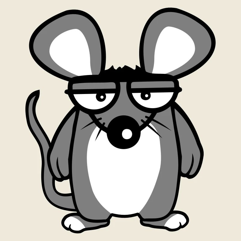 Maus Guckt Böse Wütend Frustriert Sauer Aggressiv