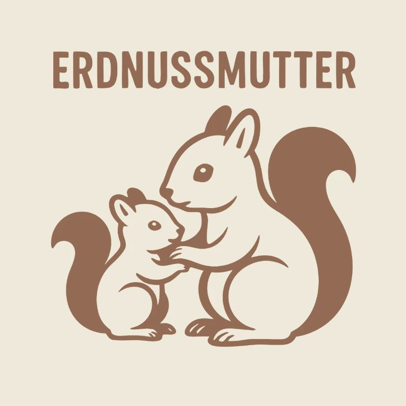 Erdnussmutter mit Eichhörnchenmotiv