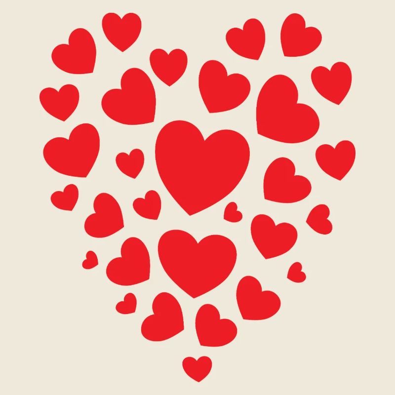Red Heart Confetti Design Red Hearts Heart Pattern