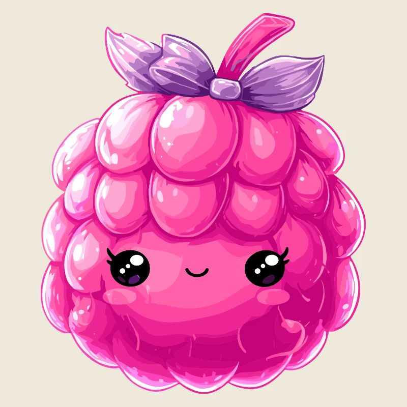 Kawaii Raspberry Cuddle Character