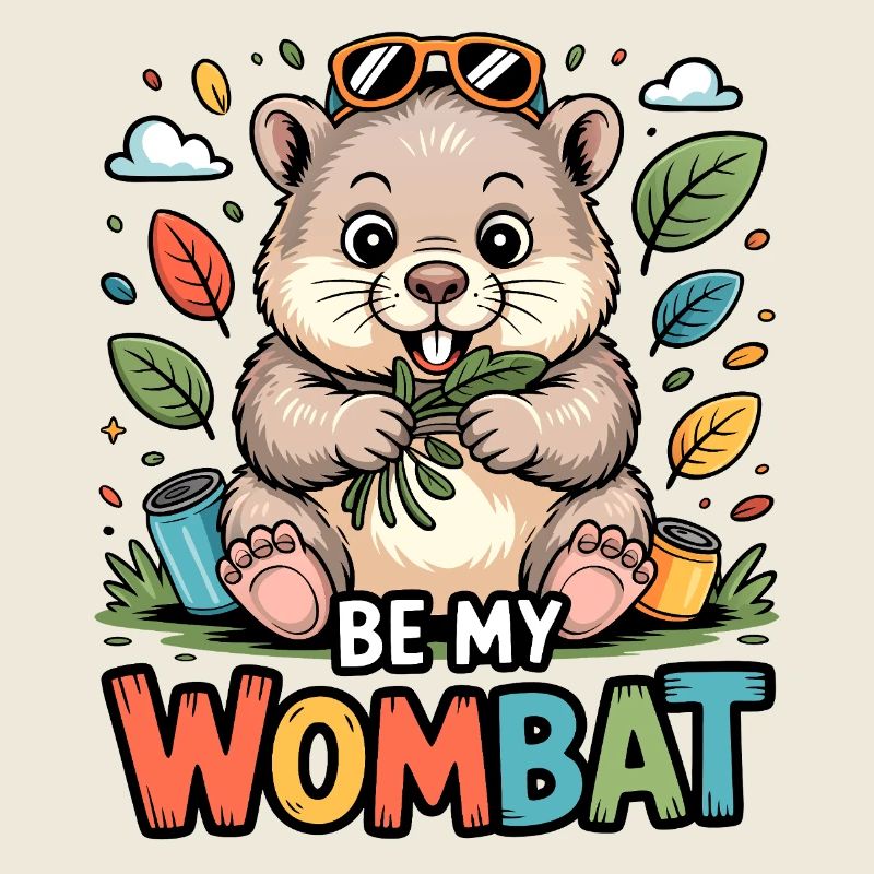 Be My Wombat – colorful cuddly hero