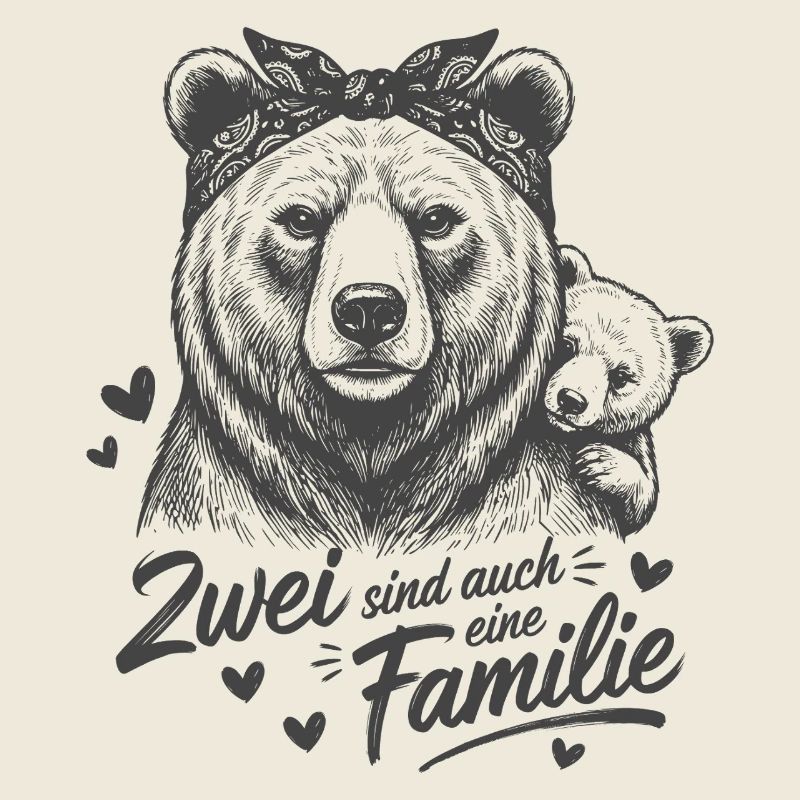 Mama Bear with Child - Two Are Also a Family