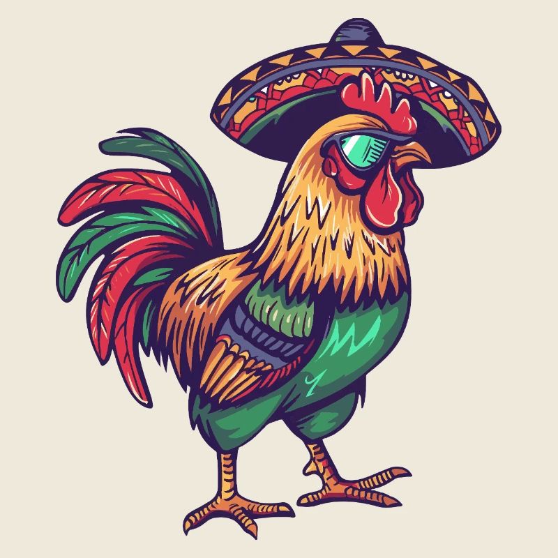 Sombrero drôle comique de coq