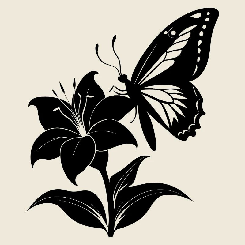 Butterfly on Lily