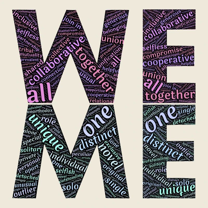 we & me
