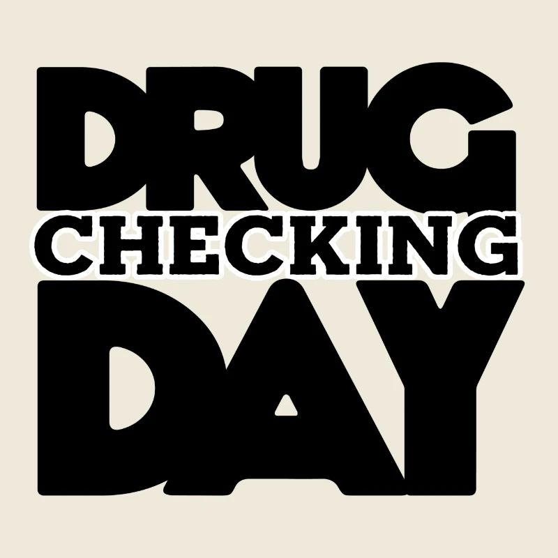 Drug Checking Day Letter stack Black big