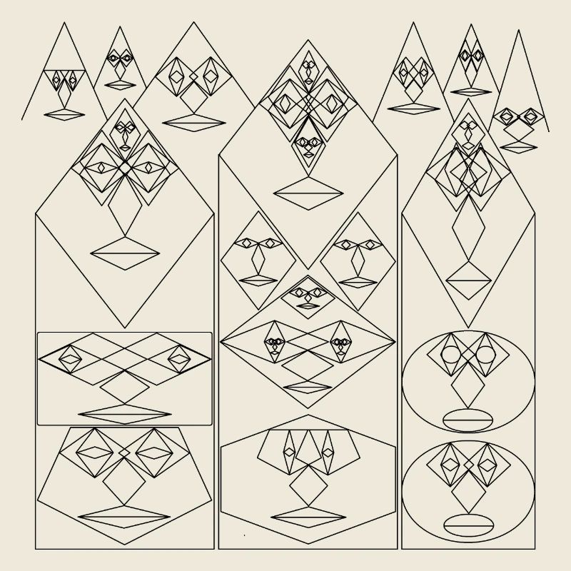 Three Tower Faces with Mountain Faces