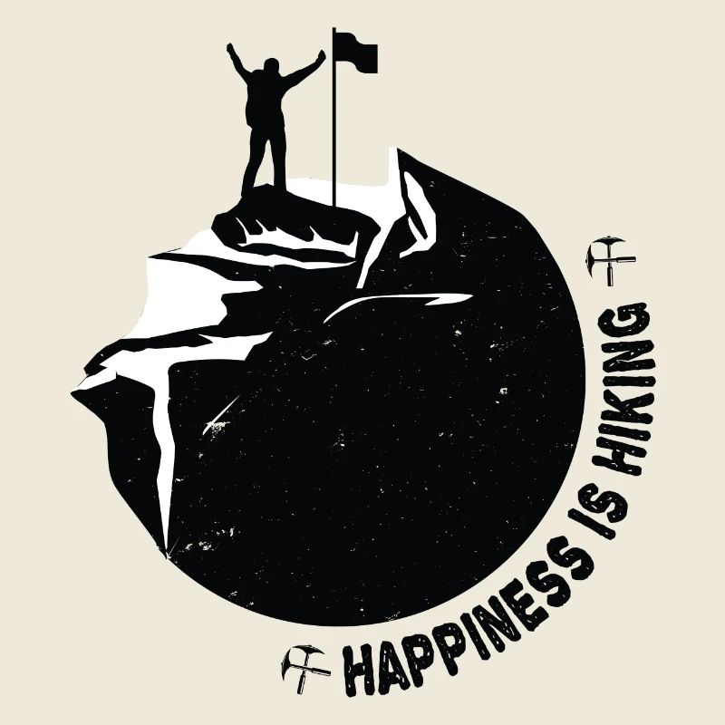 Happiness is HIKING Hiking Mountain Gift Mountains