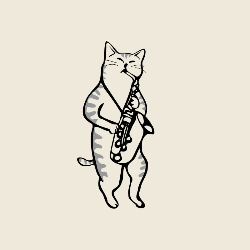 Saxophone Cat Music
