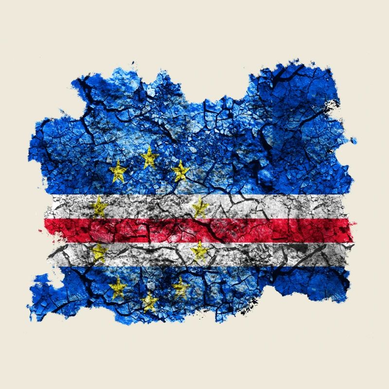 Cabo Verde vintage flag