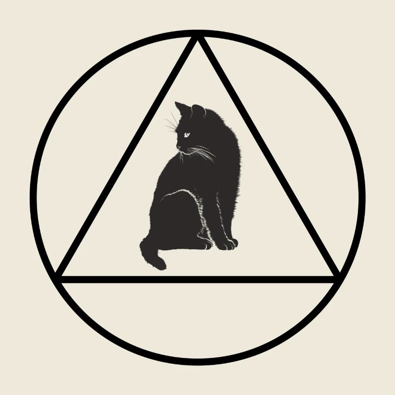 Hipster triangle cat