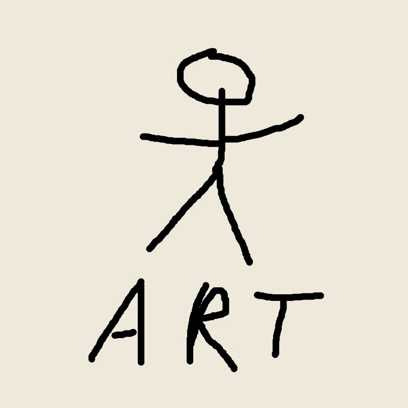 Art Geschenk Strichmännchen Kunst