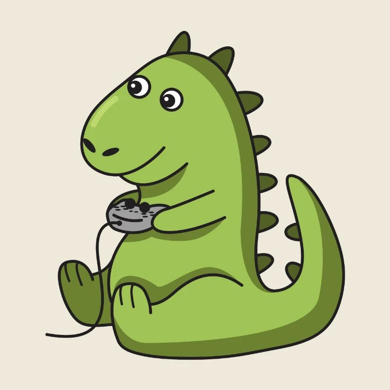 Gamer dinosaur gift idea dino trex game