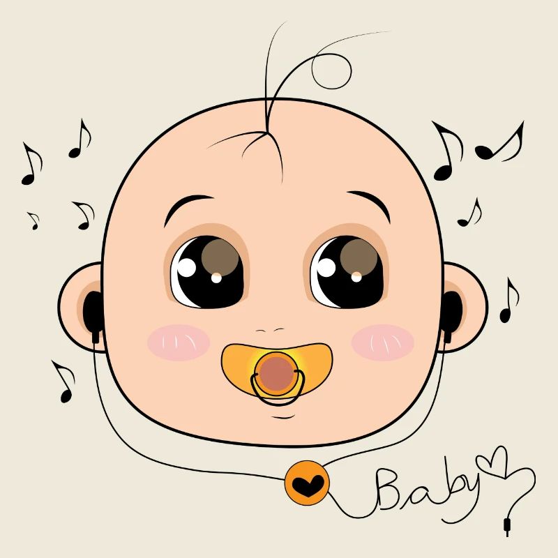 Bébé avec cadeau de musique de sucette casque
