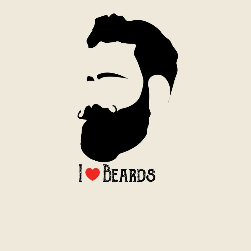 Beard love - man men beard beards gift idea