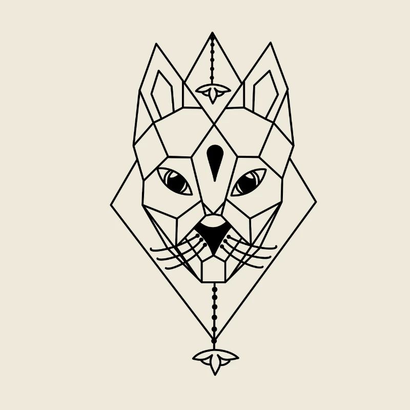 A cat drawn as a geometry