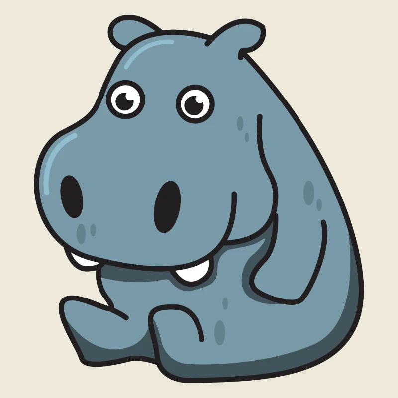 Nilpferd Geschenk Hippo Tier comic niedlich Kind