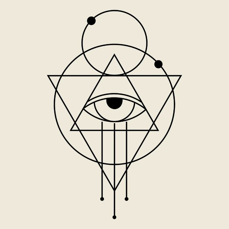 Black eye triangle circle etyten mythology