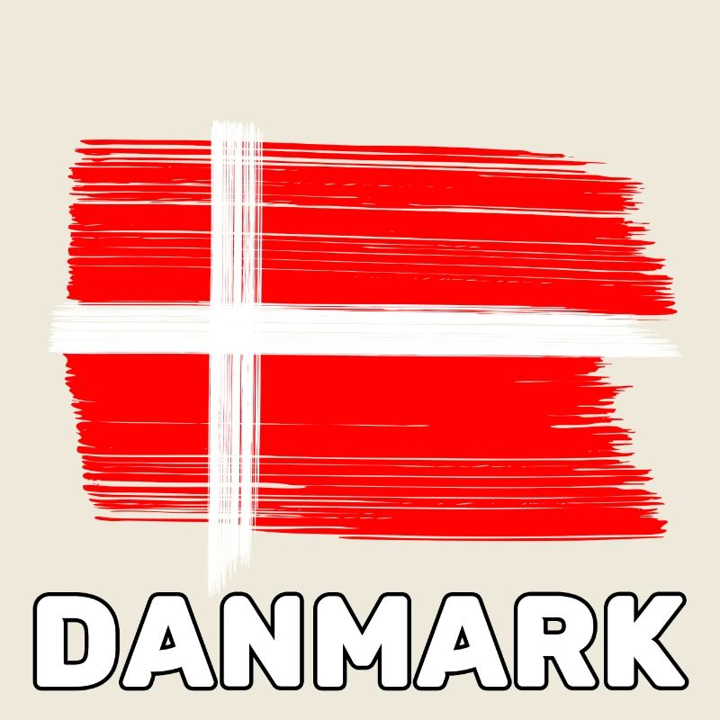 Le Danemark avec le drapeau national