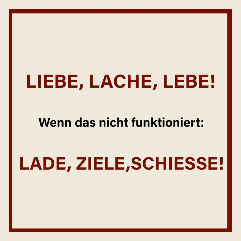 Liebe, Lache, Lebe! Spruch Shirt Geschenkidee