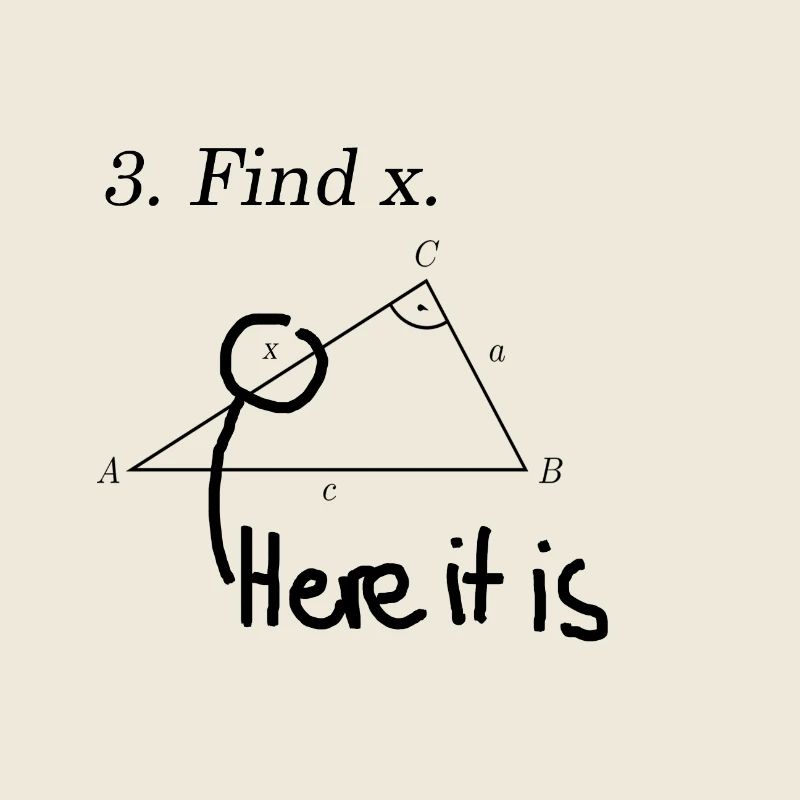 Find X Math Design Teacher Student Gift Idea