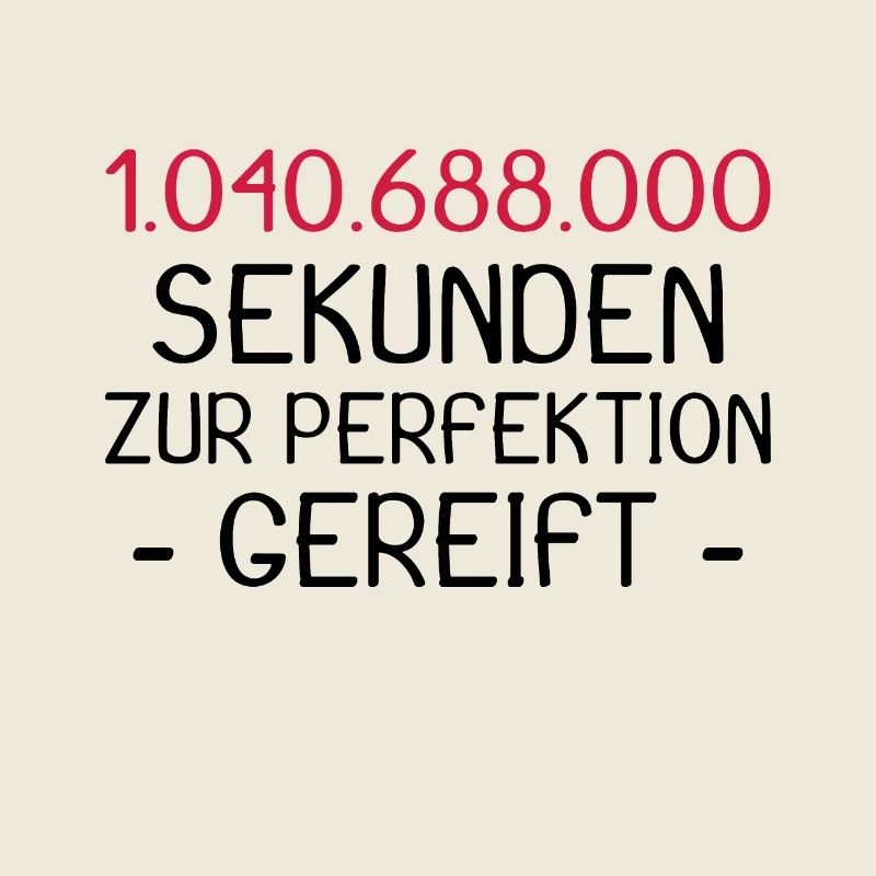 33 Geburtstag in Sekunden Geschenk Geschenkidee
